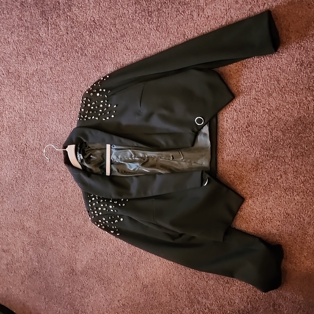 Jeweled Black Blazer